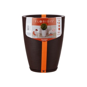 Vaso Amsterdã Grafiato Marrom Stone Effect - 40cm X 45cm - Floridis