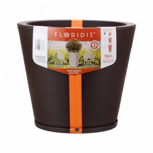 Vaso Genebra Grafiato Marrom Stone Effect - 34cm X 35cm -  Floridis