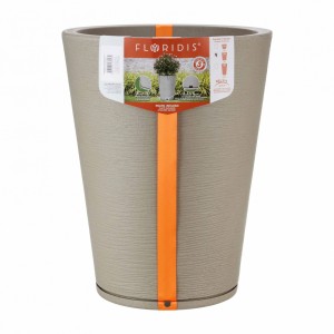 Vaso Genebra Grafiato Bege Stone Effect - 38cm X 57cm -  Floridis