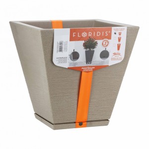 Vaso Zurique Grafiato Bege Stone Effect - 29cm X 34cm -  Floridis