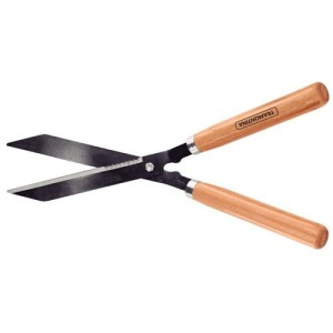 Tesoura para Cerca-Viva/Grama Tramontina com Lâmina Serrilhada Metálica e Cabo de Madeira